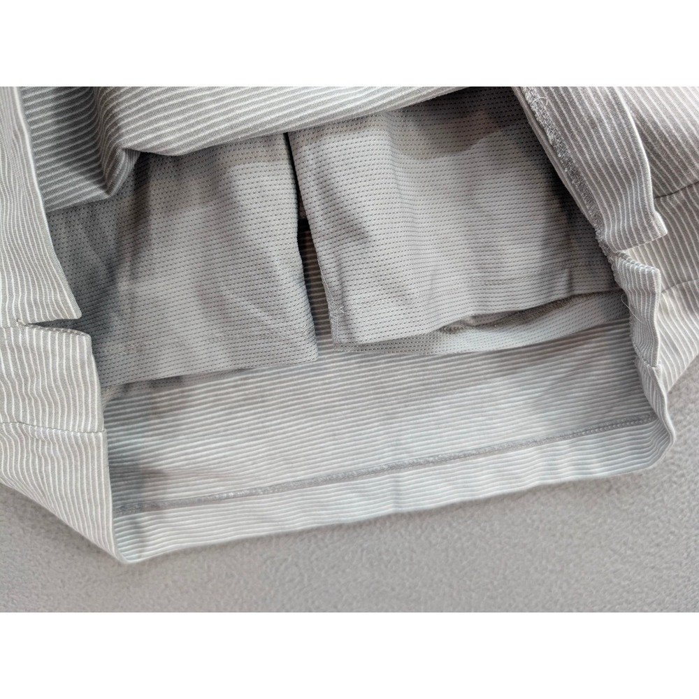 Athleta Skort Gray Striped Drawstring Athletic Go… - image 6